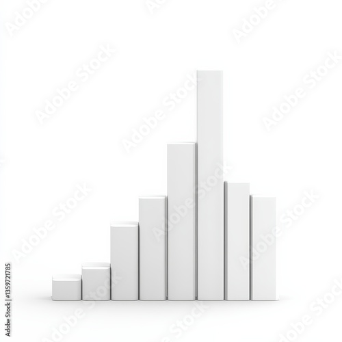 Free Download Minimalist White Bar Chart Illustrating Growth and Progress on a Clean Background - GFXLoad