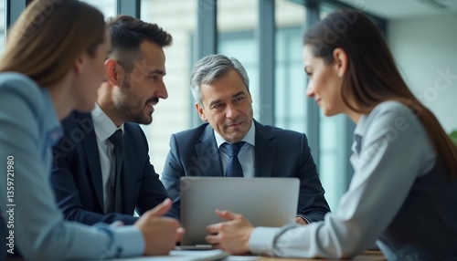 Business Team Discussing Strategy at Meeting