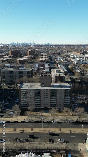 Aerial view over Brooklyn featuring Belt Parkway, Shirley Chisholm State Park, Spring Creek Beach, Pennsylvania Ave, Flatlands Ave, and Howard Beach.