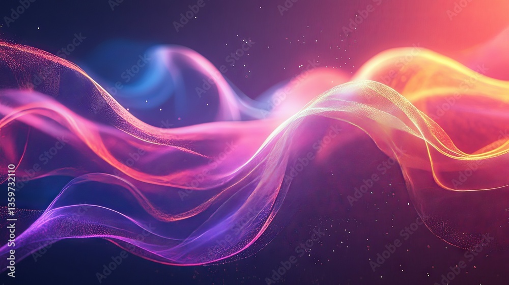 Abstract Colorful Waves: A Digital Art Piece Abstract Colorful Waves: A Digital Art Piece