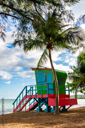 Lifeguard stand at Seven Seas Beach Puerto Rico 