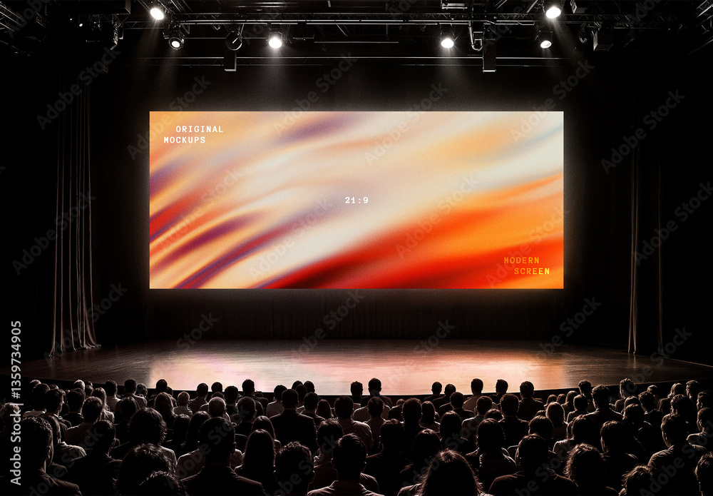 Event Screen Mockup With Generative AI Stock Template | Adobe Stock