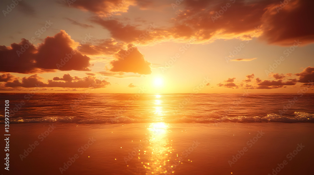 Sunset Over Golden Beach