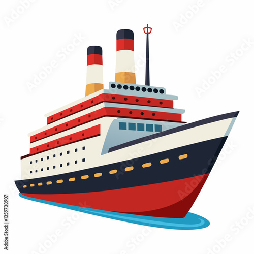 Vector illustration of a ship