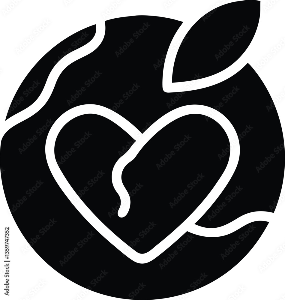 Heart illustration with a heart inside, a symbol of love, vector design with a simple and clean style, ideal for Valentine's Day, nature, and human connection themes Heart illustration with a heart inside, a symbol of love, vector design with a simple and clean style, ideal for Valentine's Day, nature, and human connection themes