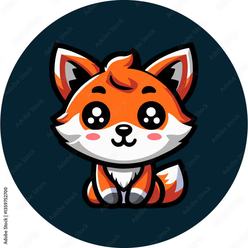 Obraz premium cute Wolf logo nice.eps