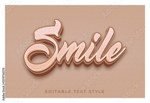Smile 3D Text effect 
