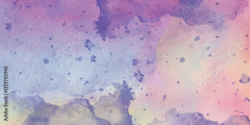 Abstract translucent multicolored watercolor background. Watercolor background. 3D illustration, 3D rendering. Colorful gradient ink colors wet effect hand drawn canvas background .>