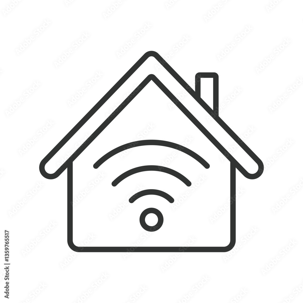 Smart home, icon in line design. Smart home, automation, IoT, connected devices, remote monitoring on white background vector. Smart home, icon in line design, editable stroke icon Smart home, icon in line design. Smart home, automation, IoT, connected devices, remote monitoring on white background vector. Smart home, icon in line design, editable stroke icon