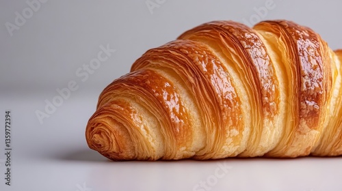 Wallpaper Mural Delicious croissant snack from local bakery captured in a minimalist setting inviting and tempting treat Torontodigital.ca