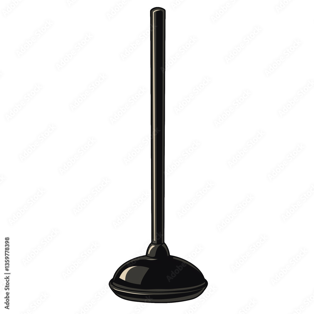 toilet plunger on a transparent background