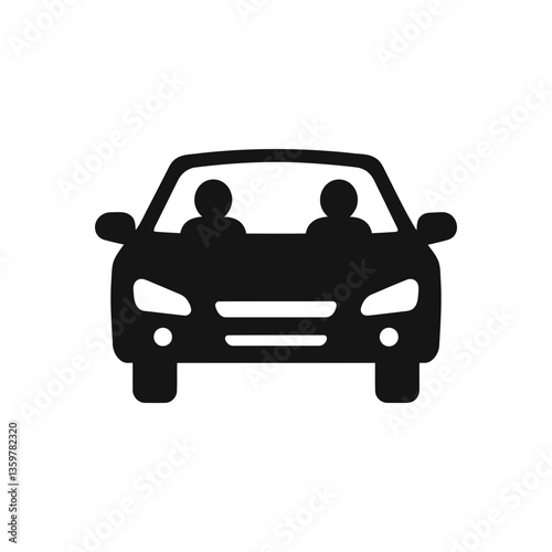Car sharing. Road trip. Vector icon illustration