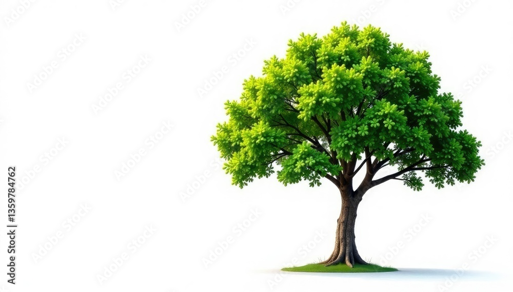 Single isolated tree branch on white background, serene, simple Single isolated tree branch on white background, serene, simple