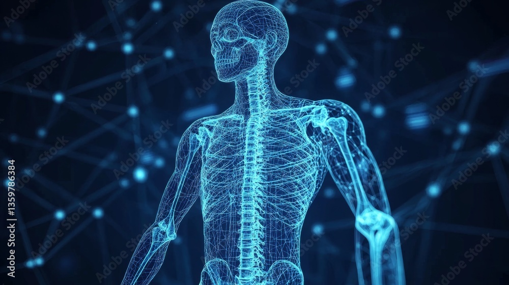 Isometric Medical Visualization of Human Bones Isometric Medical Visualization of Human Bones
