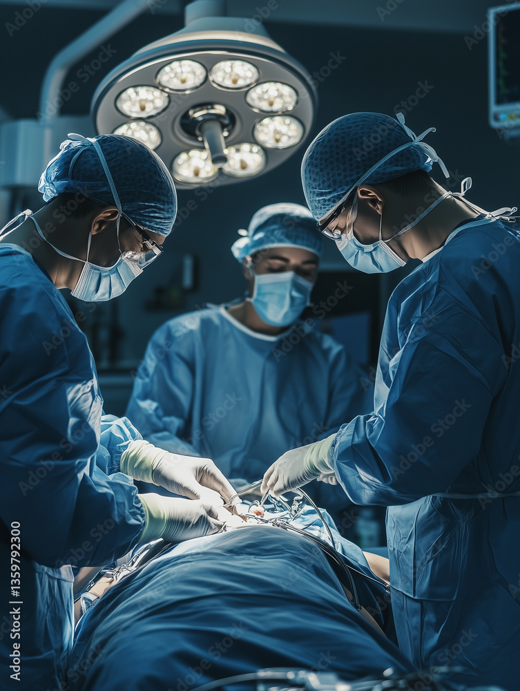Team of Surgeons Performing Surgery in Modern Operating Room – Medical Professionals in Action Team of Surgeons Performing Surgery in Modern Operating Room – Medical Professionals in Action