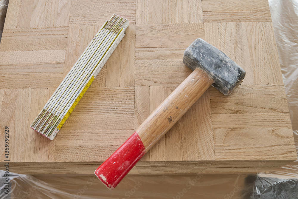 Laying oak vintage pattern parquet