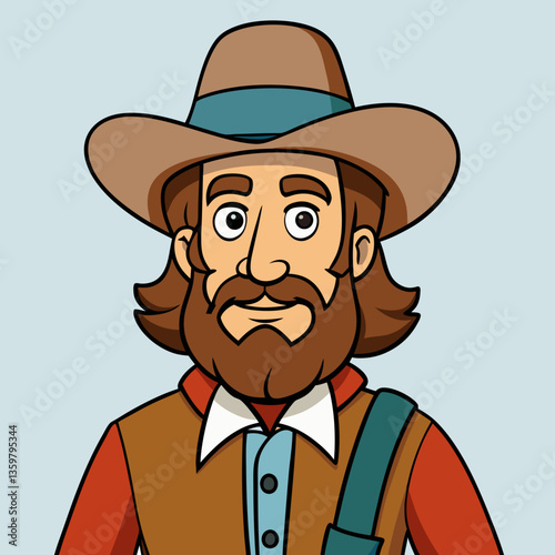 Adventurer Portrait: A friendly face of an adventurer, showcasing the spirit of exploration and discovery.