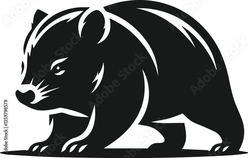 vector illustration of a wombat