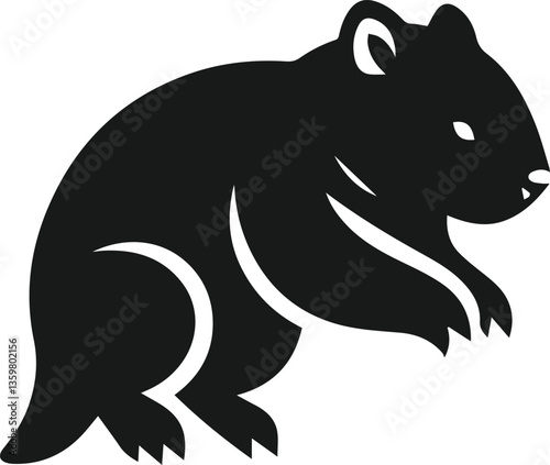 vector image of a wombat