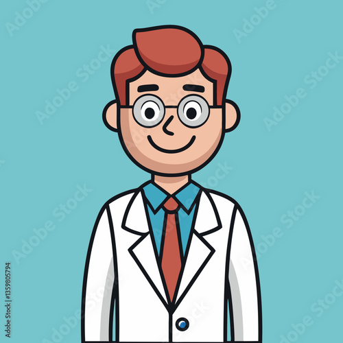Expert Doctor: A friendly doctor illustration, embodying trustworthiness and medical expertise, with a reassuring presence, and professional demeanor. 