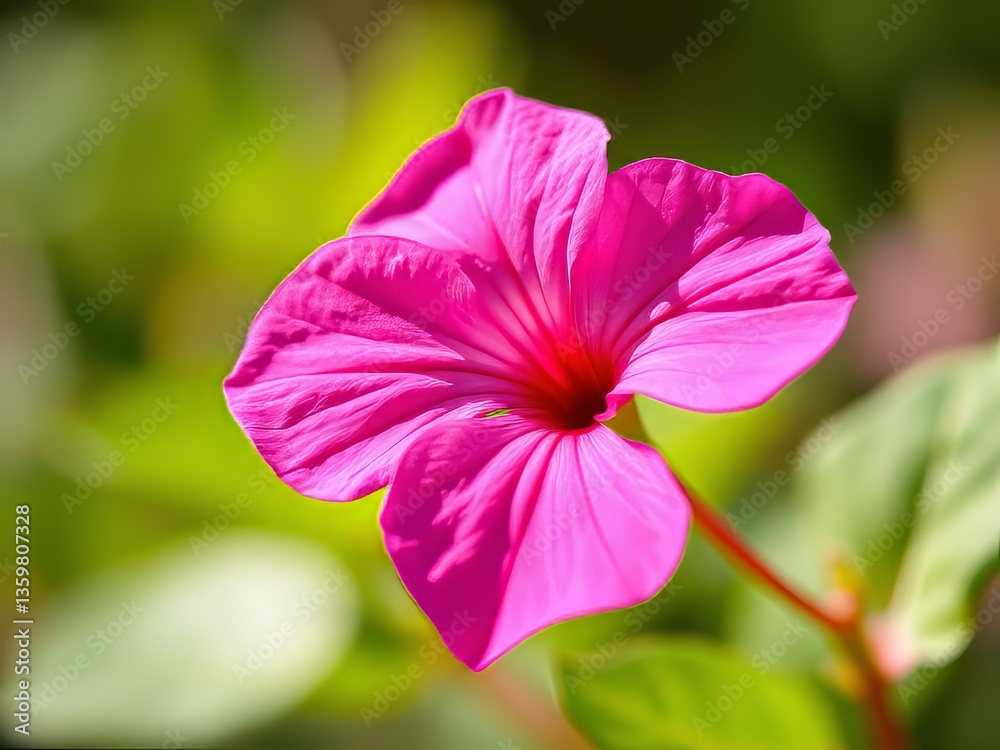 Fototapeta premium Morning Blessing with Impatiens - Inspirational Quote AI Art