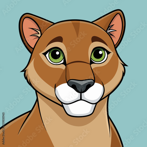 Cougar's Gaze: A captivating illustration of a cougar, exuding confidence and allure, with a gaze that draws you in.