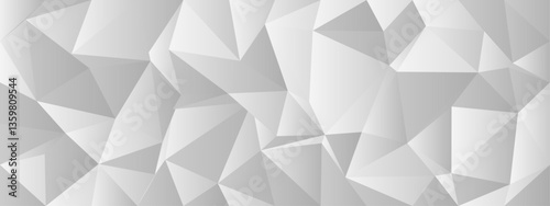 Abstract geometric polygonal pattern in gray and white for modern background design.