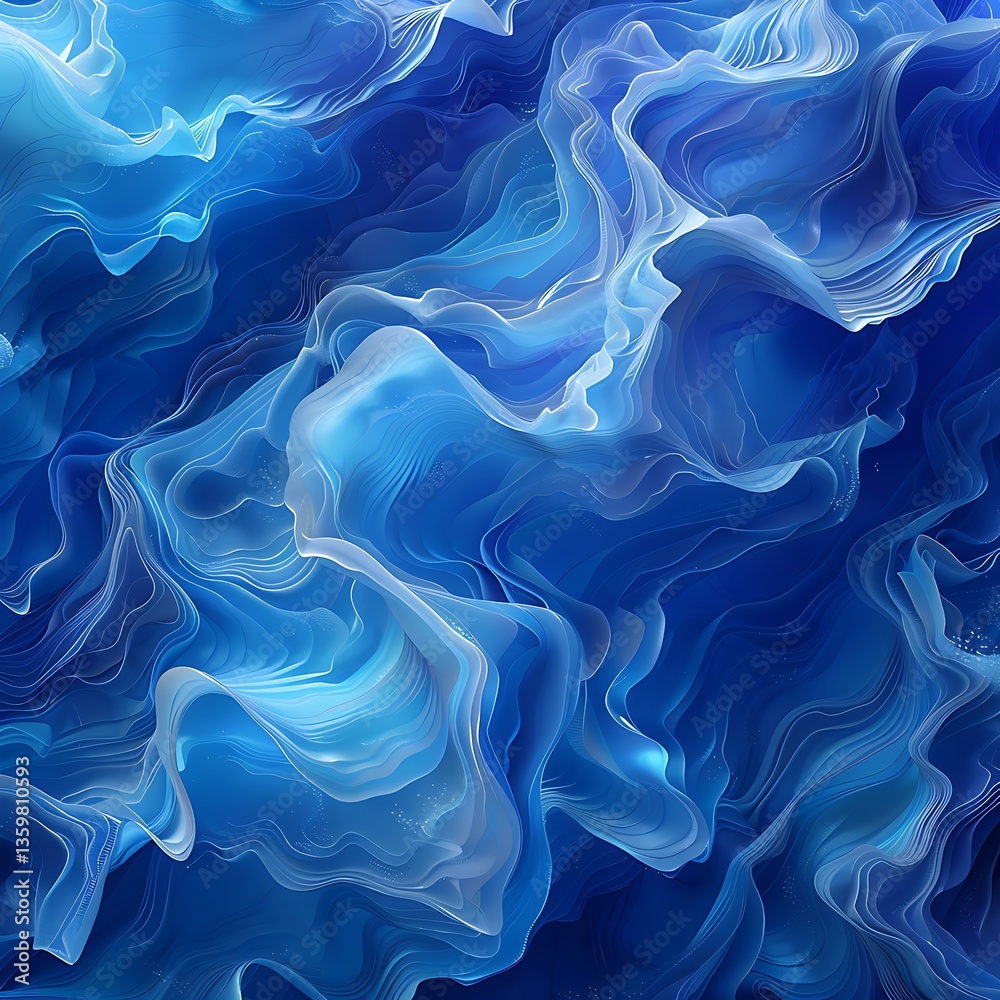 Fototapeta premium 3d abstract water wave blue background wallpaper design