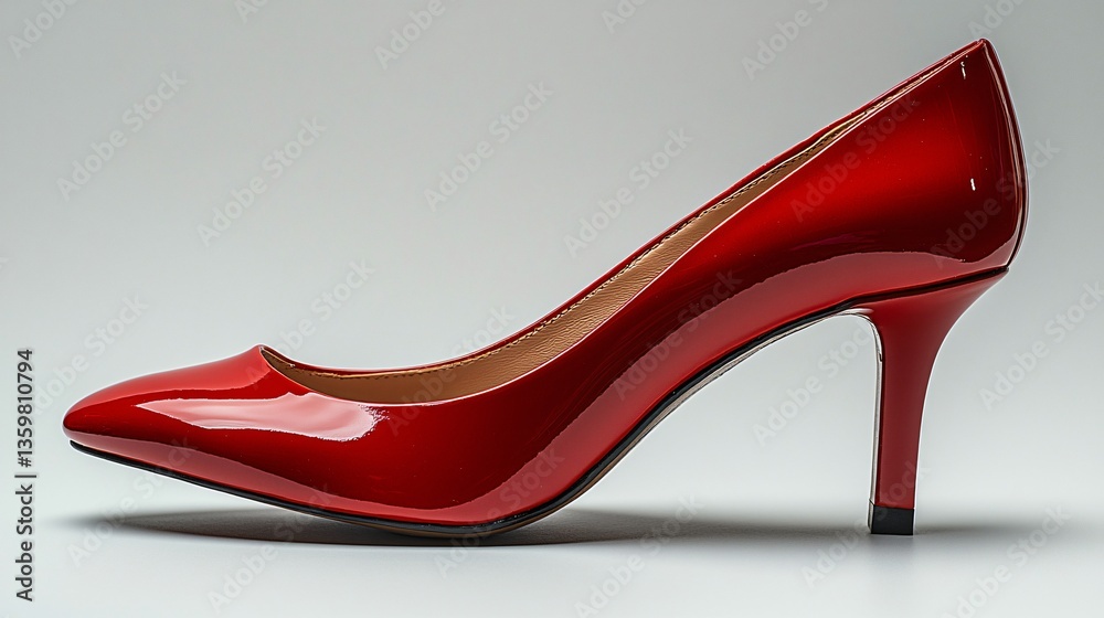 Red high-heeled shoe