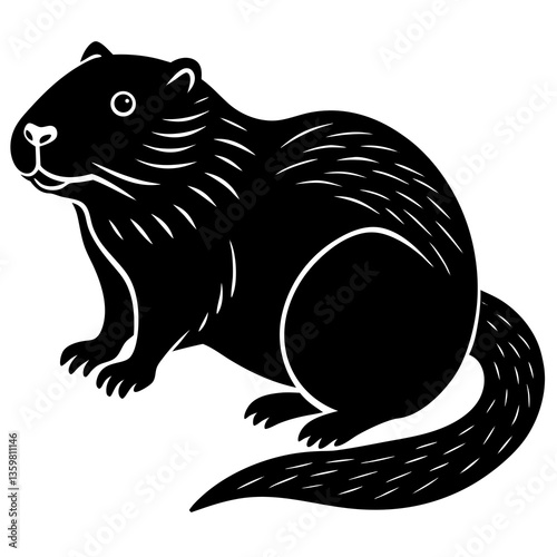 High-quality beaver animal vector design for digital and print use.