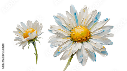 Watercolor daisies for girls