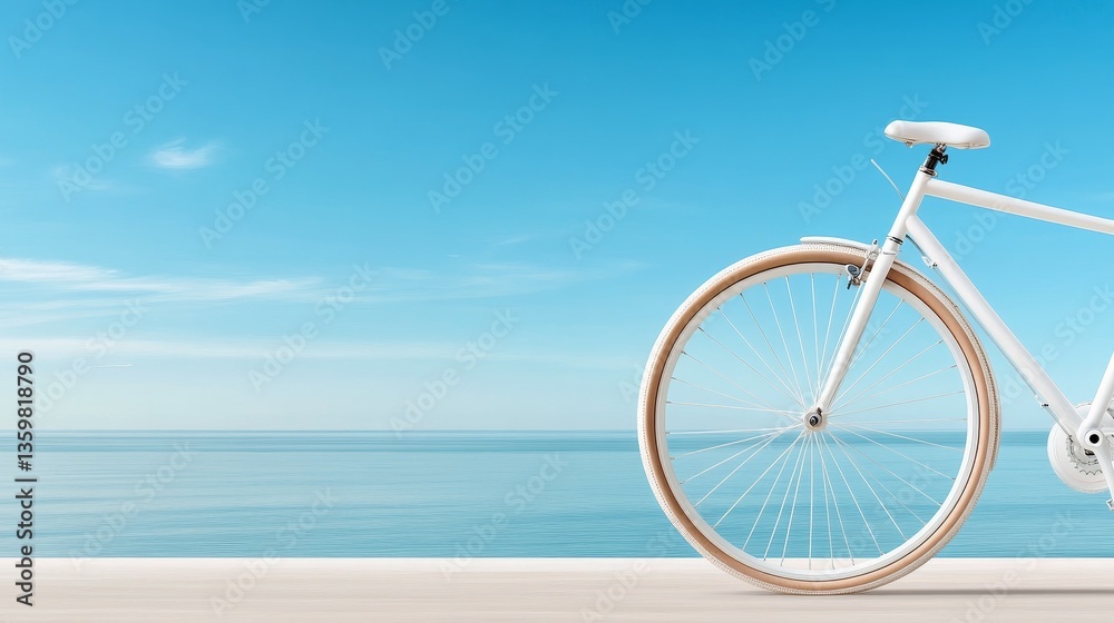 Fototapeta premium City bicycle ride to work embrace urban cycling with scenic views