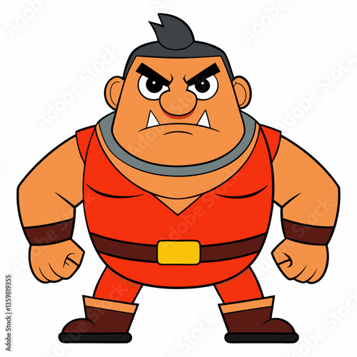 Angry Cartoonish Giant: A cartoonish giant character with an angry expression, showcasing a formidable presence and potential for dynamic storytelling.