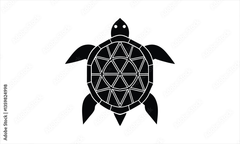 Fototapeta premium Geometric Turtle Shell Simple Design