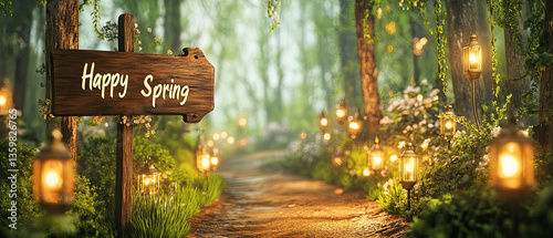 Happy spring celebration first day of spring nowruz and ostara enchanted forest