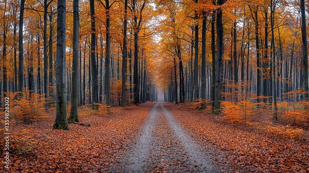 Fototapeta premium Autumnal forest path