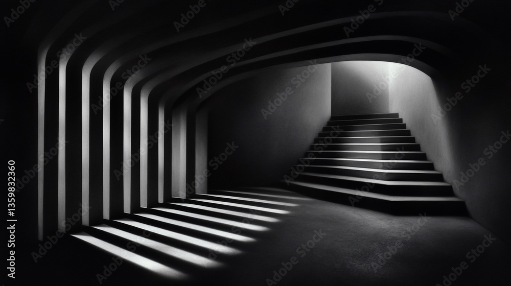 Light Shadow Abstract Staircase Architecture. Light Shadow Abstract Staircase Architecture.