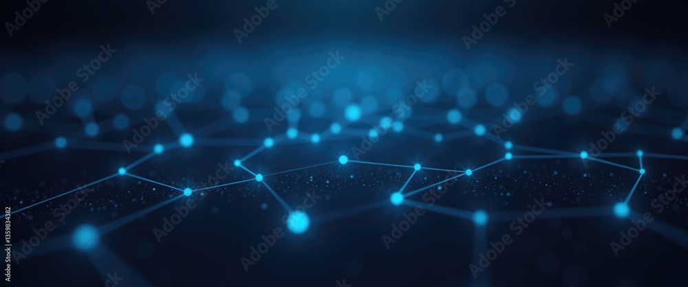 Abstract dark and blue digital backdrop. Big data digital code, Data Communication and Biology Transfer. Concept of futuristic information technology.