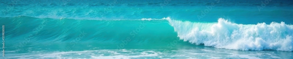 Distorted turquoise blue ocean surface with waves and foamy ripples, turquoise, distortion Distorted turquoise blue ocean surface with waves and foamy ripples, turquoise, distortion