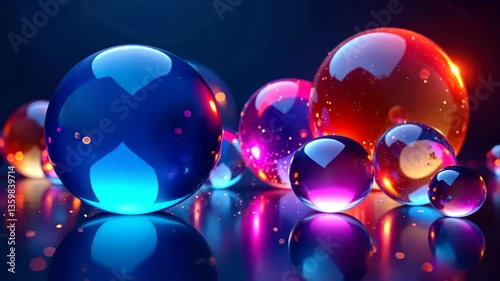 Luminous Orbs A Captivating Dance of Light and Reflection