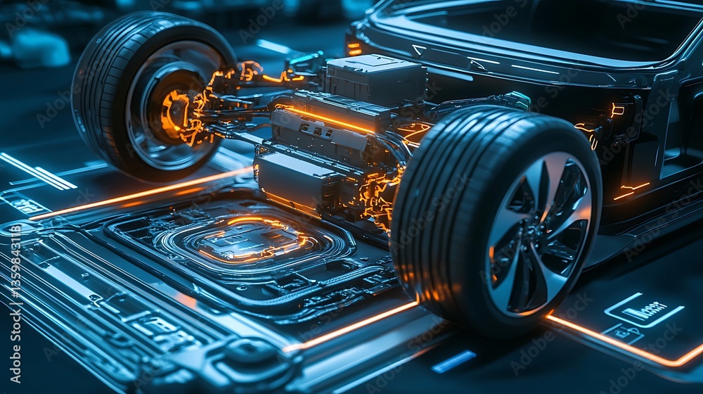 Fototapeta premium Modern Luxury Colored Car Race Design Concept Wallpaper Background 3d Rendering Generative Ai