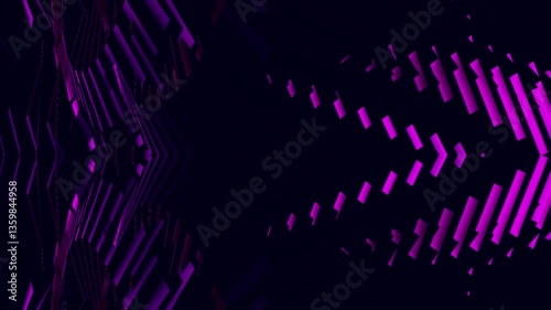 Neon Robot Retro Buildings Disco Machine Glowing Neon Futuristic Technology Geometry Animated Scene for Event. Motion Graphics DJ Event Digital Technology Animation VJ Visuals