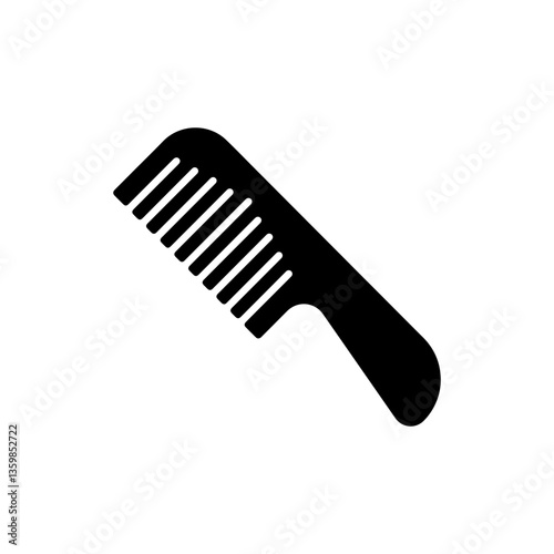 Comb silhouette vector illustration on white background