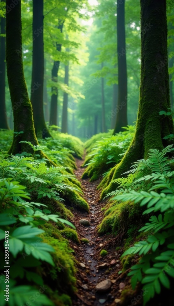 forest floor with ferns and moss, dense foliage, verdant, green, greenery forest floor with ferns and moss, dense foliage, verdant, green, greenery