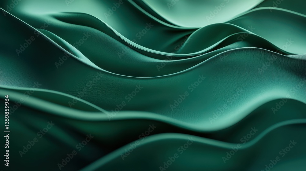 Elegant emerald green silk background for luxury branding and logo designs with rich textures and soft folds Elegant emerald green silk background for luxury branding and logo designs with rich textures and soft folds