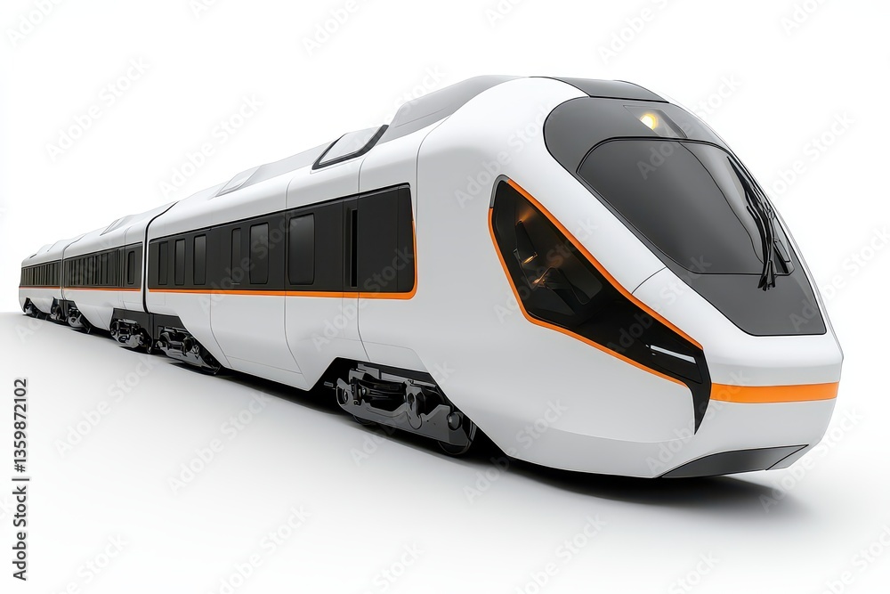 Fototapeta premium Sleek modern train design showcasing advanced technology on a minimalist background