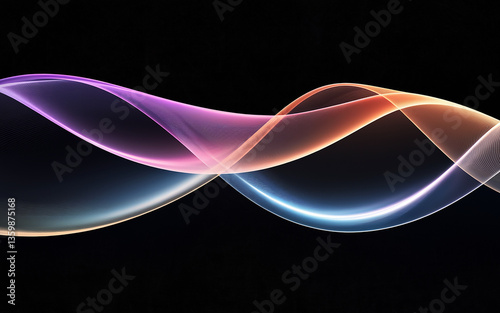 Purple wave abstract design soft background, technology
