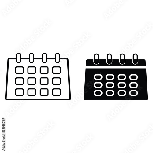 Calendar icons set. Meeting deadlines icon. Time management . Appointment schedule flat icon icon illustration.