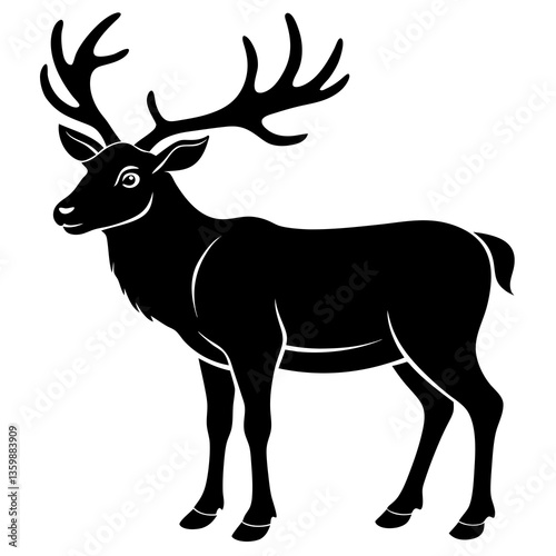 "Caribou Animal Vector Graphic Design File - Wildlife Illustration"