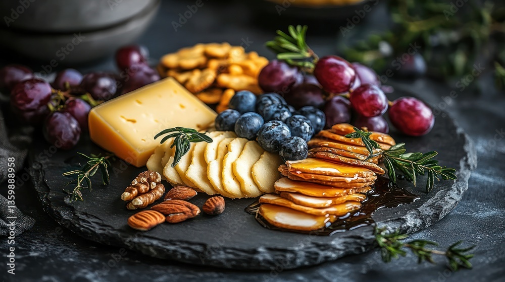Gourmet cheese and fruit platter Gourmet cheese and fruit platter